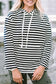 Stripe kangaroo pocket drawstring hoodie - sweatshirts & hoodies