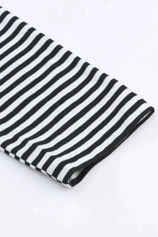 Stripe Open Front Long Cardigan - Fashionfitz