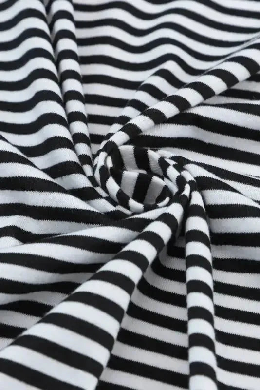 Stripe Open Front Long Cardigan - Fashionfitz