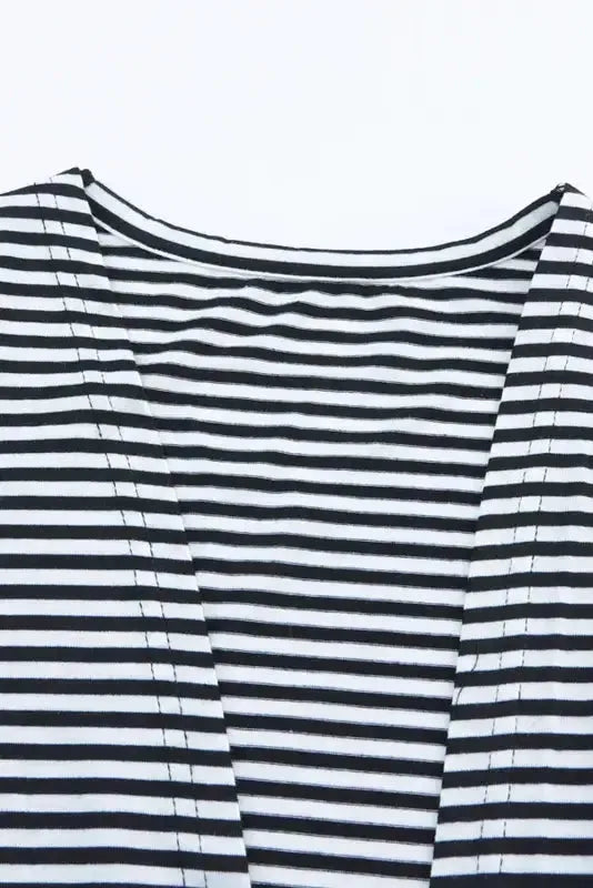 Stripe Open Front Long Cardigan - Fashionfitz