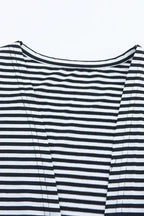 Stripe Open Front Long Cardigan - Fashionfitz