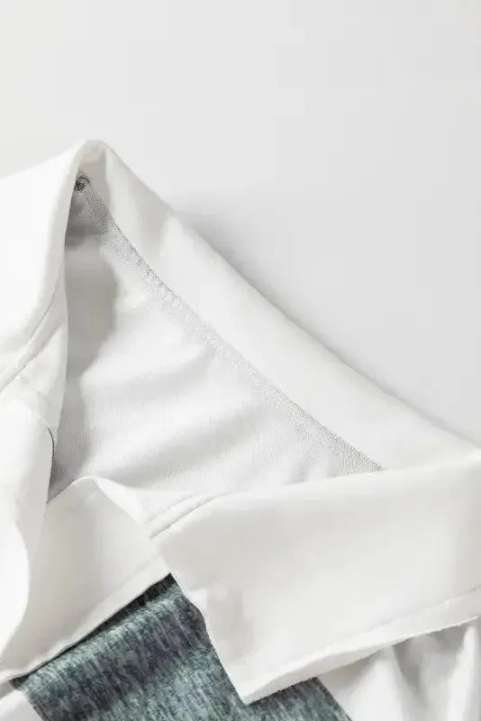 Stripe Oversized Collared Long Sleeve Top - Fashionfitz