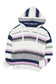 Stripe plus size striped hooded knit sweater