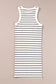 White stripe ribbed knit tank mini dress - dresses/mini dresses