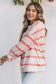 Stripe striped drop shoulder pullover sweatshirt - sweatshirts & hoodies