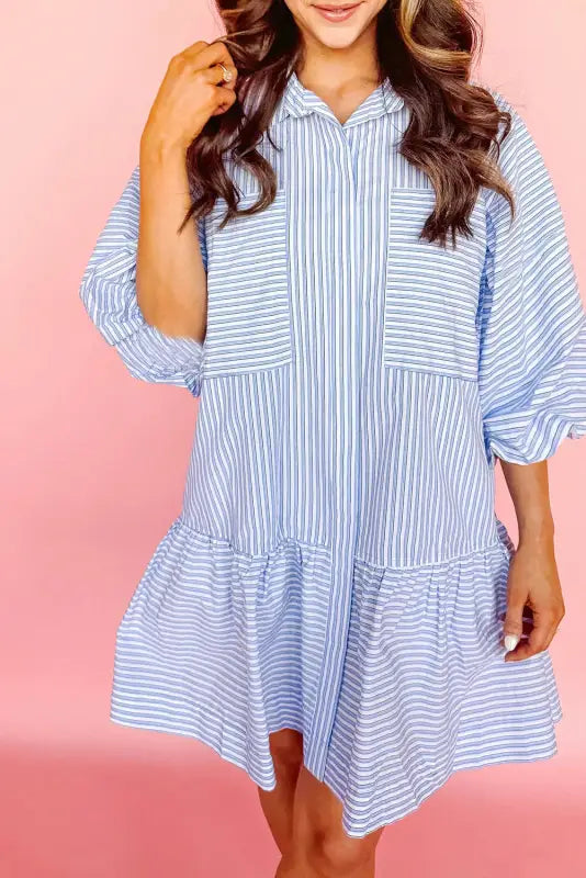 Striped elegance shirt dress | chic & versatile