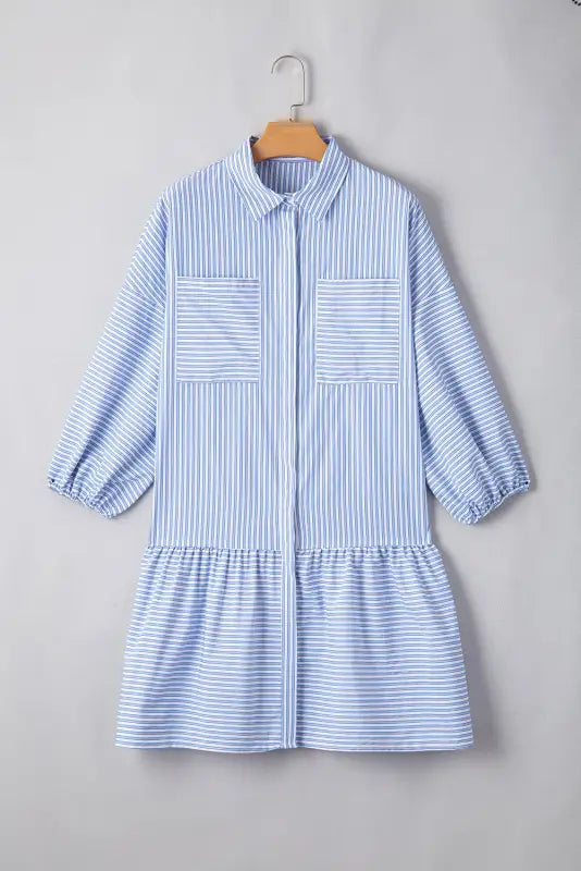 Striped elegance shirt dress | chic & versatile