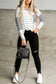 Striped high-low patchwork top - long sleeve tops