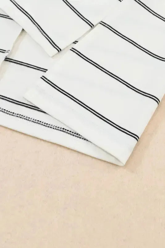 Striped High-Low Patchwork Top - Fashionfitz