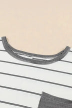 Striped High-Low Patchwork Top - Fashionfitz