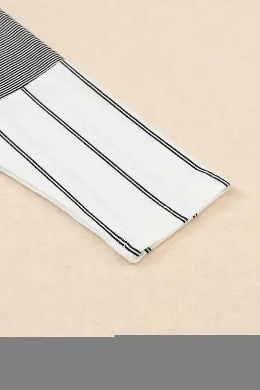 Striped High-Low Patchwork Top - Fashionfitz