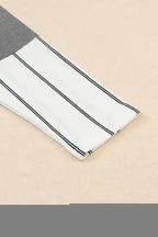 Striped High-Low Patchwork Top - Fashionfitz