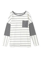 Striped High-Low Patchwork Top - Fashionfitz
