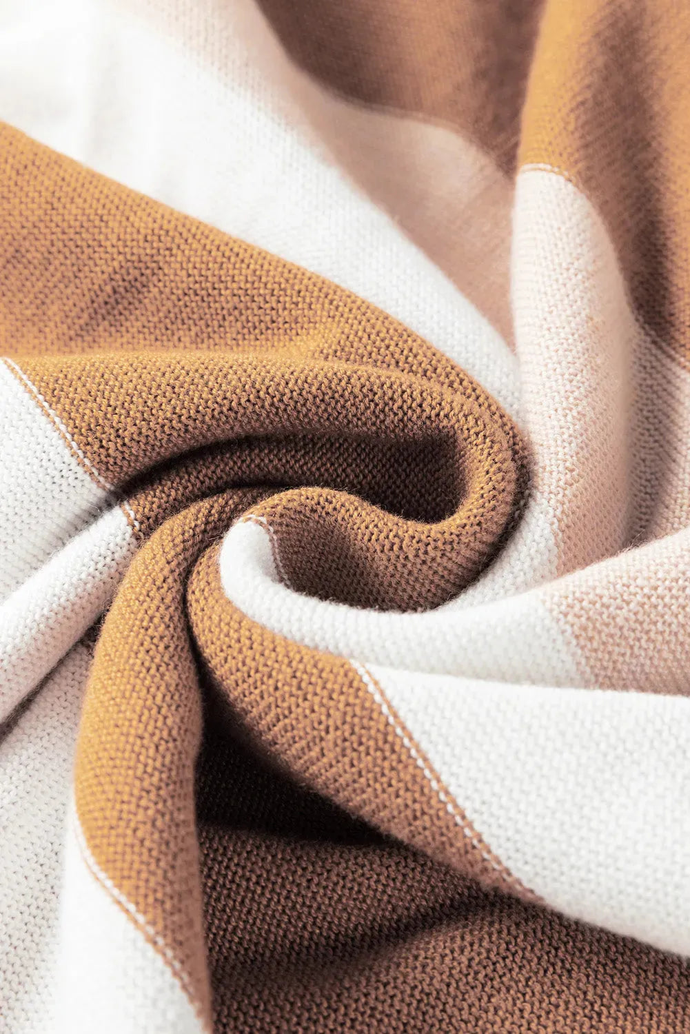 Striped Knit Loose Sweater - Fashionfitz