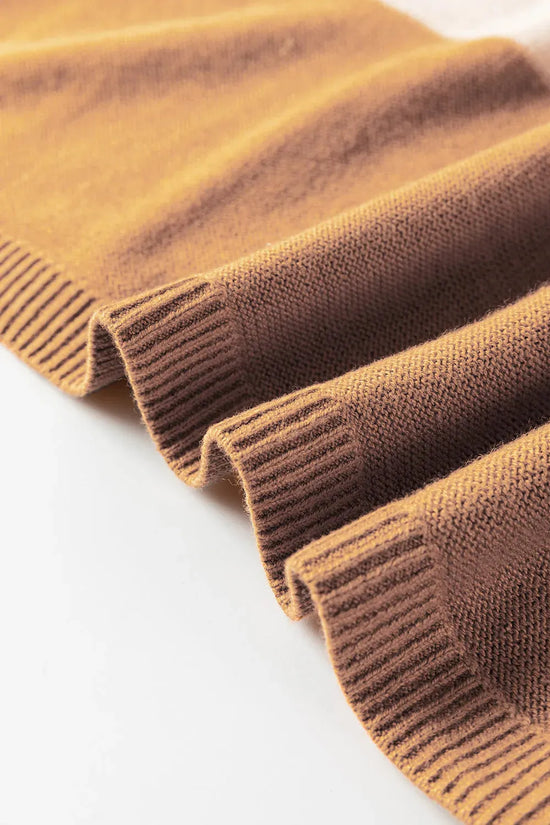 Striped Knit Loose Sweater - Fashionfitz