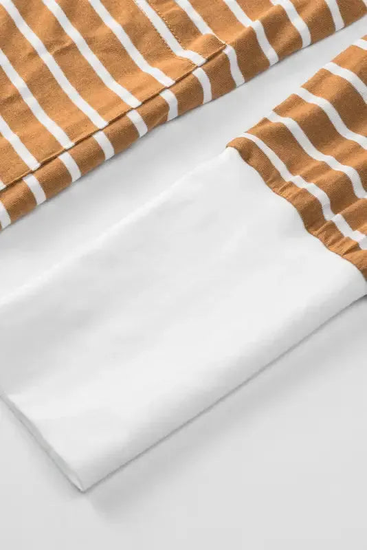 Striped Open Front Cardigan - Fashionfitz