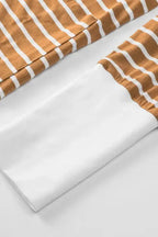 Striped Open Front Cardigan - Fashionfitz