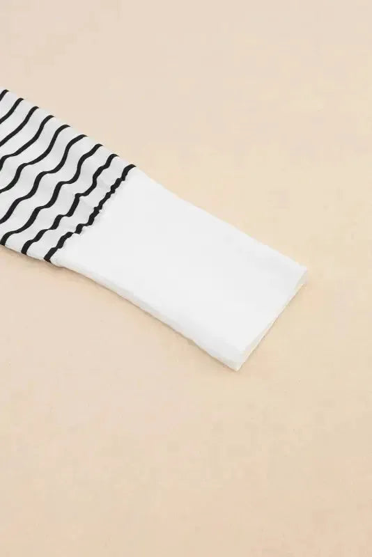 Striped Open Front Cardigan - Fashionfitz