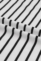 Striped Open Front Cardigan - Fashionfitz