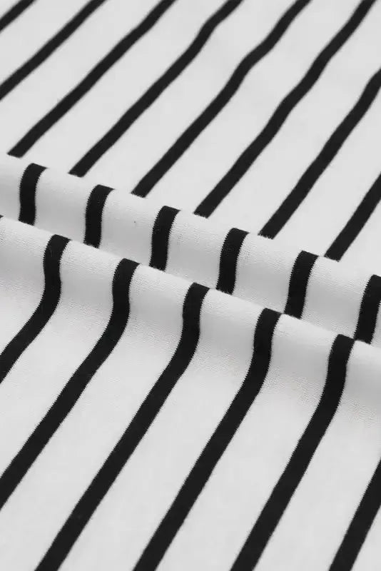 Striped Open Front Cardigan - Fashionfitz