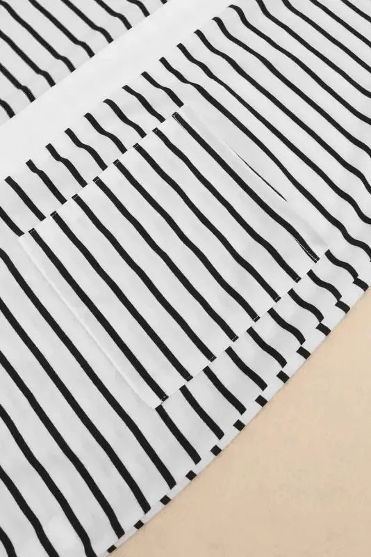 Striped Open Front Cardigan - Fashionfitz