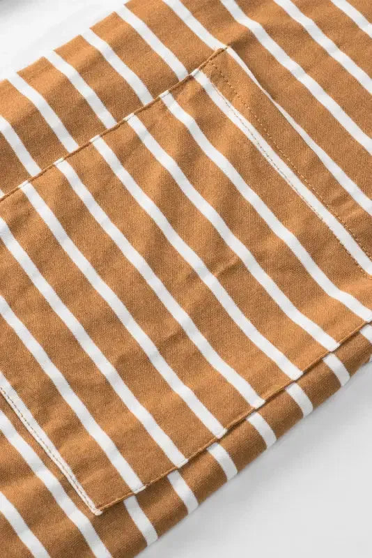 Striped Open Front Cardigan - Fashionfitz