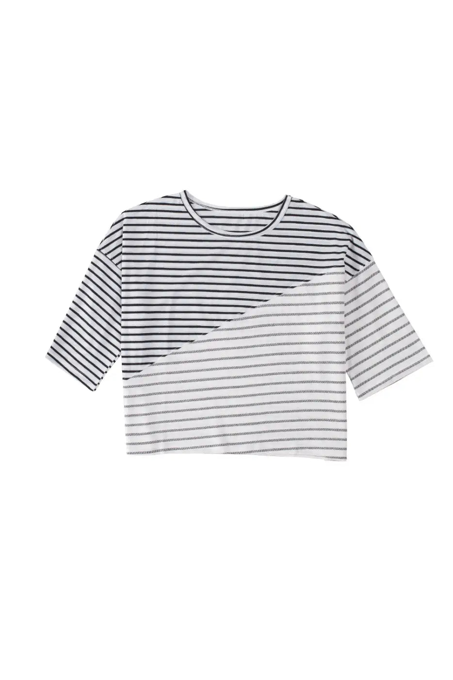 Striped patchwork t-shirt - t-shirts