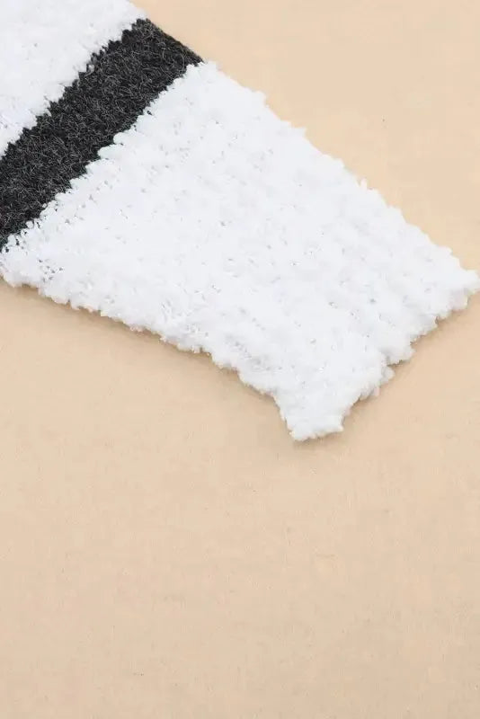 Striped Popcorn Knit Sweater - Fashionfitz