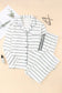 Striped print long sleeve and pants pajamas set - pajama sets