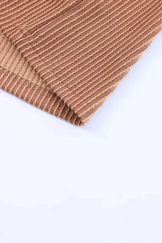 Striped Ribbed Knit T-shirt Dress - Fashionfitz