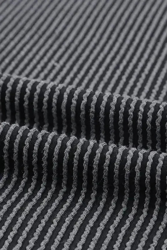 Striped Ribbed Knit T-shirt Dress - Fashionfitz