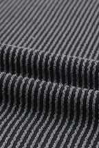 Striped Ribbed Knit T-shirt Dress - Fashionfitz