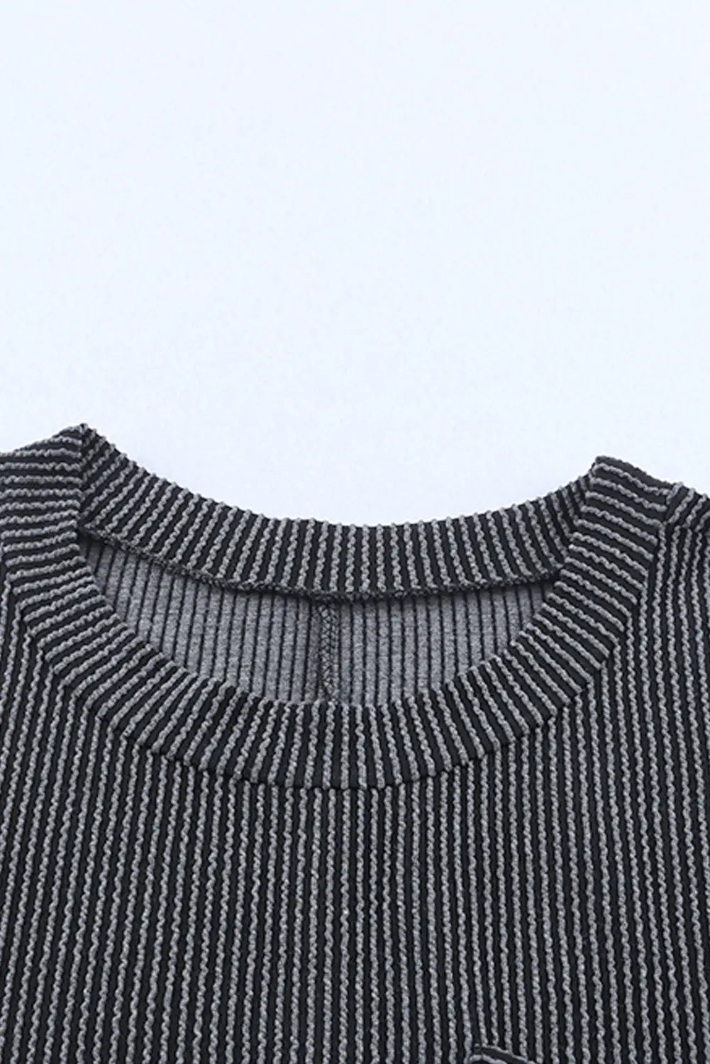 Striped ribbed knit t-shirt shift dress - t-shirt dresses