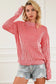 Striped ribbed trim sweater - sweaters