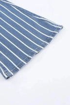 Striped Ripped Flare Jeans - Fashionfitz