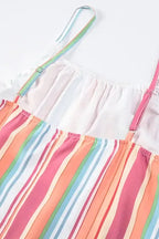 Striped Smocked Waist Wide Leg Pants - Fashionfitz