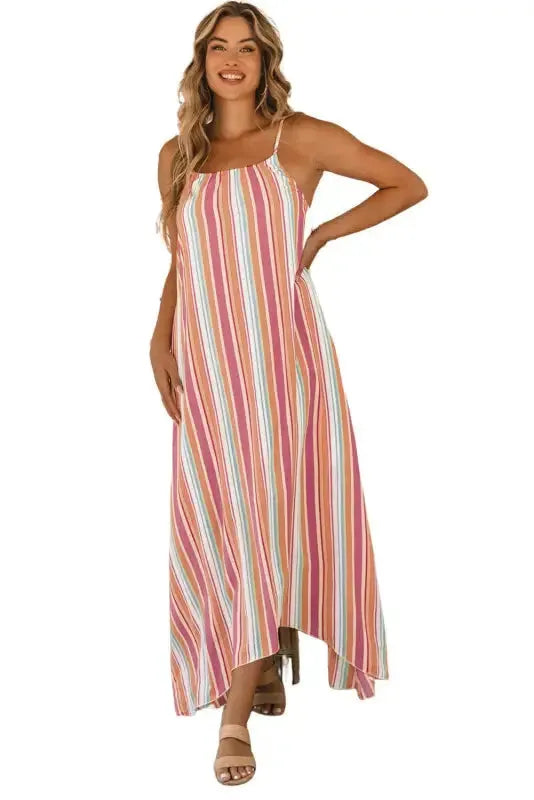Striped Smocked Waist Wide Leg Pants - Fashionfitz