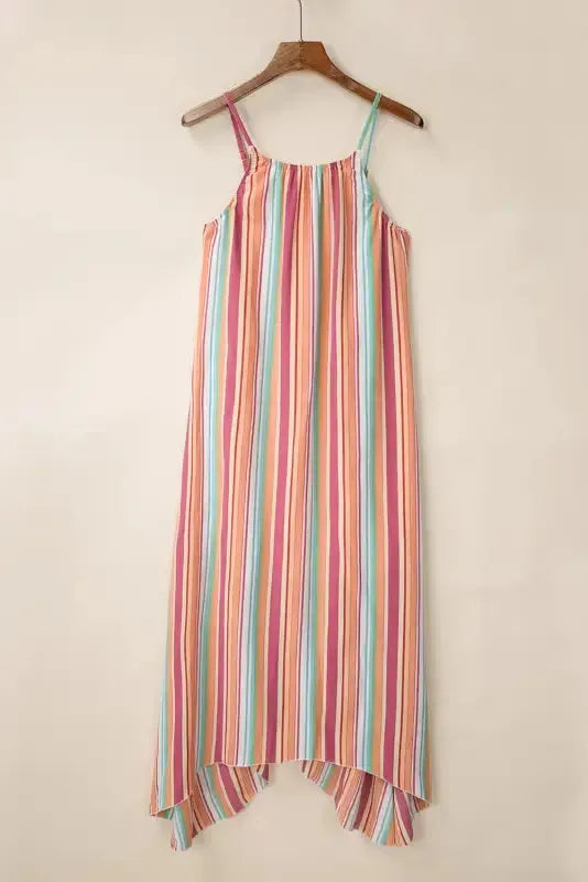 Striped Smocked Waist Wide Leg Pants - Fashionfitz