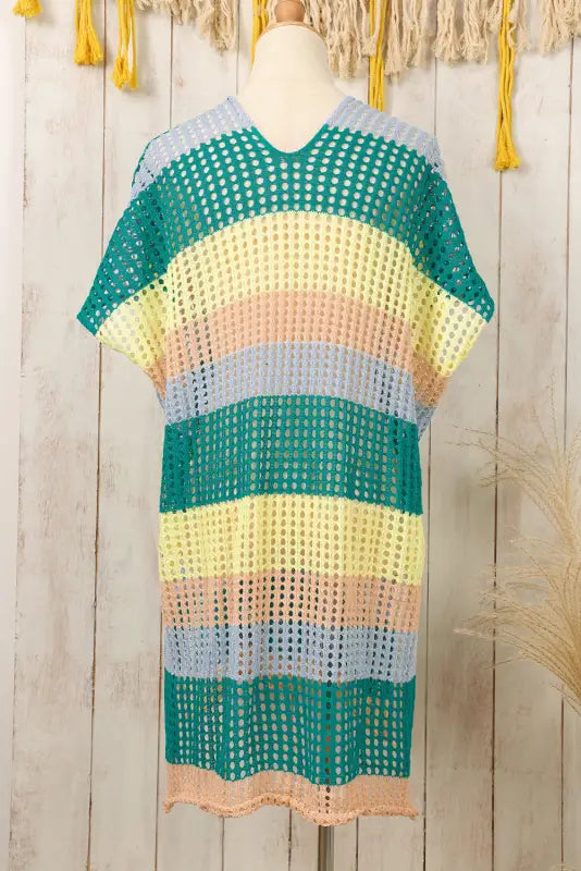 Striped tunic beach cover up - ups