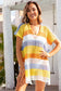 Striped tunic beach cover up - ups