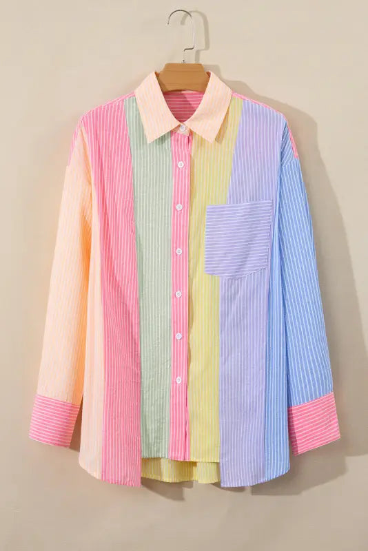 Stripesplash oversized shirt | women’s shirts | fashionfitz