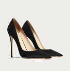 Suede Chic Stiletto Pumps - Fashionfitz