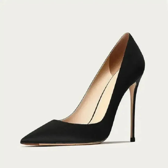 Suede Chic Stiletto Pumps - Fashionfitz