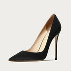 Suede Chic Stiletto Pumps - Fashionfitz