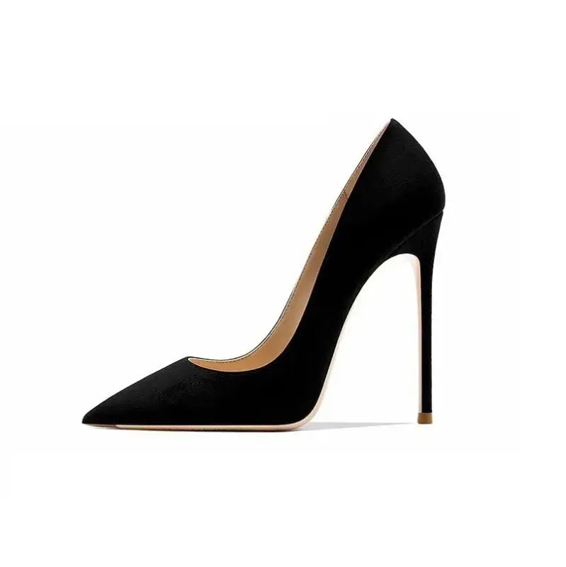 Suede chic stiletto pumps - black 10 cm / 35