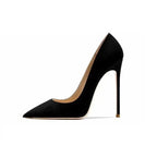 Suede Chic Stiletto Pumps - Fashionfitz