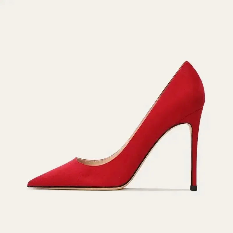 Suede Chic Stiletto Pumps - Fashionfitz