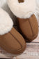 Suede plush lined snow slippers