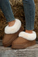 Suede plush lined snow slippers