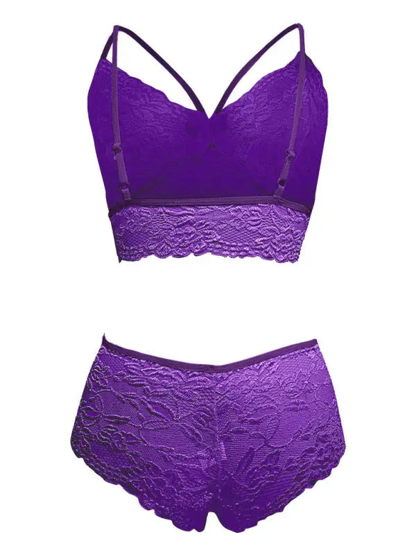 Sultry moments lace 2 piece lingerie set - sets